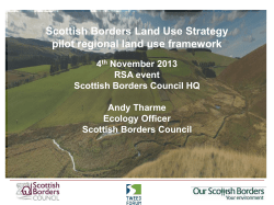 Scottish Borders Land Use Strategy pilot regional land use