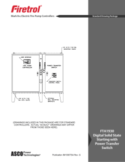 FTA1930 Digital Solid State Starting with Power Transfer