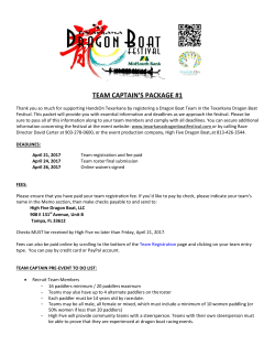 team captain`s package #1 - Texarkana Dragon Boat Festival