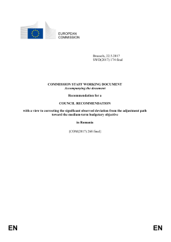 COMMISSION STAFF WORKING DOCUMENT Accompanying the