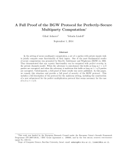 A Full Proof of the BGW Protocol for Perfectly
