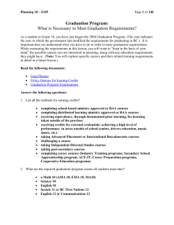 Planning 10 - School District #83