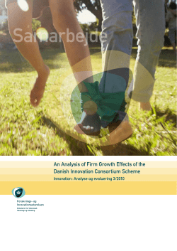 Analysis of Firm Growth Effects of the Danish Innovation Consortium