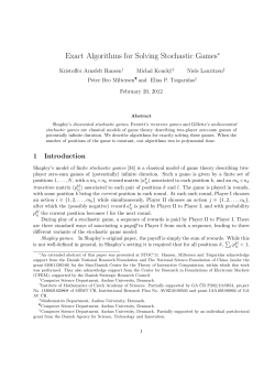 Exact Algorithms for Solving Stochastic Games