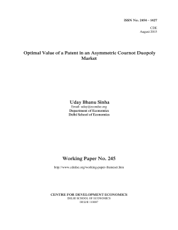 optimal value of a patent in an asymmetric cournot duopoly market
