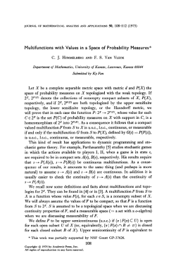 Multifunctions with Values in a Space of Probability Measures*