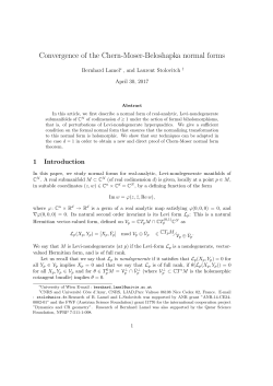 Convergence of the Chern-Moser