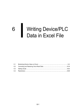 6 Writing Device/PLC Data in Excel File