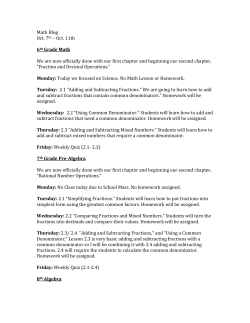 Math Blog Oct. 7th &ndash; Oct. 11th 6th Grade Math We are now officially