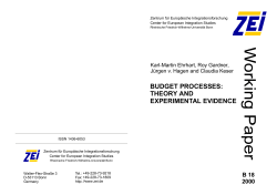 budget processes: theory and experimental evidence