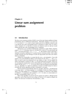 Linear sum assignment problem