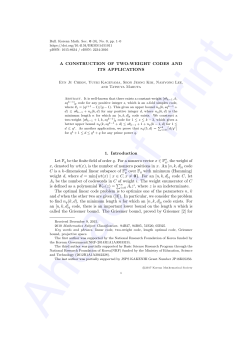 A CONSTRUCTION OF TWO-WEIGHT CODES AND ITS