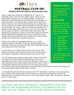 Infield Chatter - December 2012