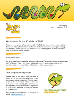 6th UK Newsletter - Traffic Snake Game