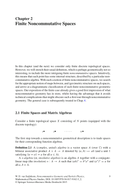 Finite Noncommutative Spaces