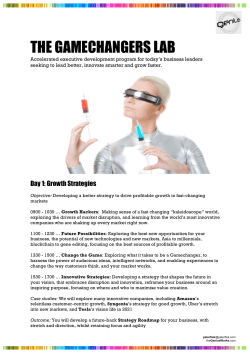 the file for The Gamechangers Lab &hellip; Innovative strategy