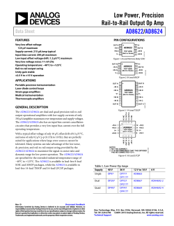 Low Power, Precision Rail-to-Rail Output Op Amp