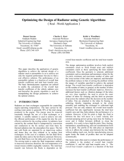 Optimizing the Design of Radiator using Genetic Algorithms