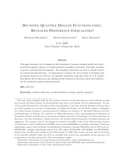 Bounding Quantile Demand Functions using Revealed