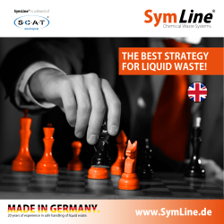THE BEST STRATEGY FOR LIQUID WASTE! www.SymLine.de