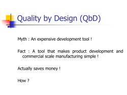 Quality by Design
