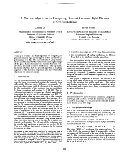 A Modular Algorithm for Computing Greatest Common Right
