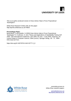 Does Advice Help to Prove Propositional Tautologies?