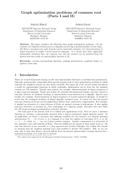 Graph optimization problems of common root (Parts I and II)