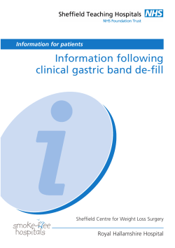 Information following clinical gastric band de-fill