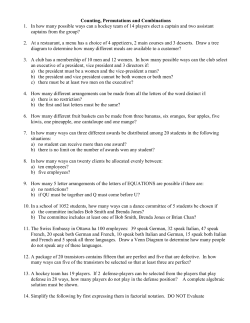 Permutations and Combinations