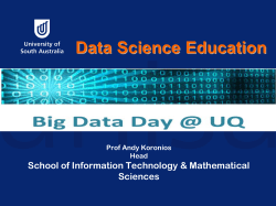 Data Science Education - School of Information Technology and