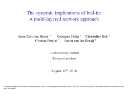The systemic implications of bail-in: A multi