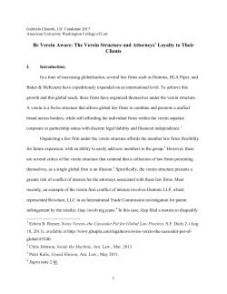 Be Verein Aware: The Verein Structure and Attorneys` Loyalty to