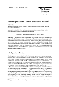 Time integration and discrete Hamiltonian systems