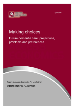 Making choices - Alzheimer`s Australia