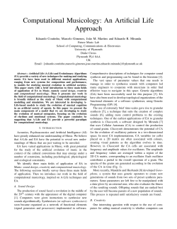 Computational Musicology: An Artificial Life Approach