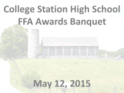 FFA Members, why are we here?