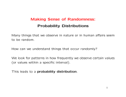 Making Sense of Randomness: Probability Distributions