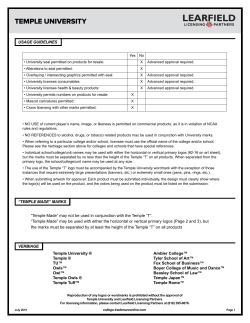 Temple University usage guidelines