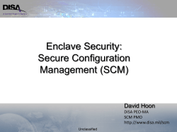 Enclave Security: Secure Configuration Management (SCM)