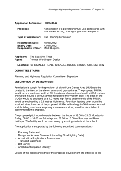Application Reference: DC/049842 Proposal: Construction of a