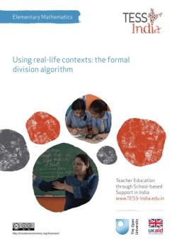 Activity 4: Using the division algorithm in a real