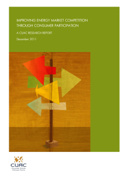 Improving energy market competition through consumer participation