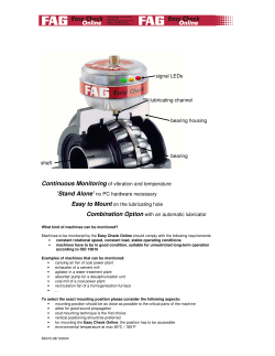 Continuous Monitoring of vibration and temperature `Stand Alone` no