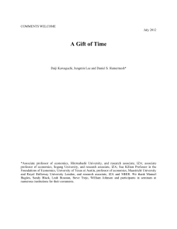 Let there be two time periods, t=1, 2, and two types of individuals