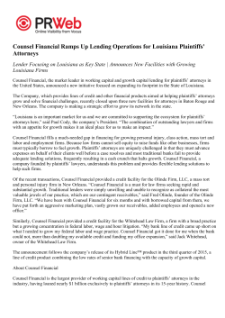 Counsel Financial Ramps Up Lending Operations for Louisiana