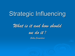 Strategic Influencing