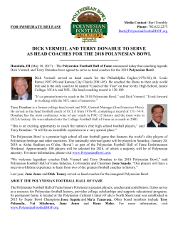 dick vermeil and terry donahue to serve as head coaches for the