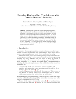 Extending Hindley-Milner Type Inference with Coercive