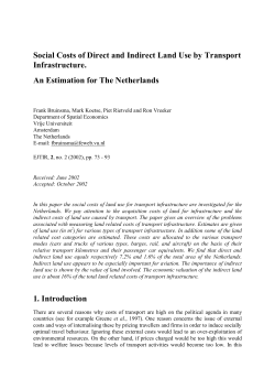 Social Costs of Direct and Indirect Land Use by